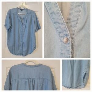 Sky Blue Casual Blouse